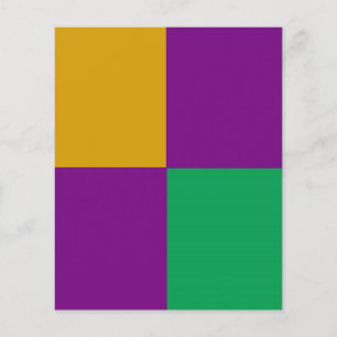 AJUSTABLE Mardi Gras Volante Verde y Púrpura