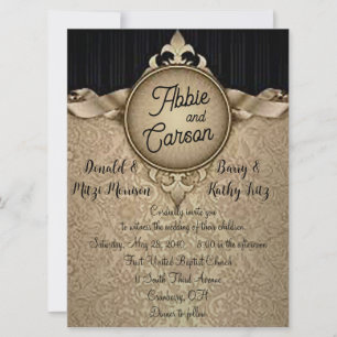 Ajustar a la invitación de matrimonio de regalías
