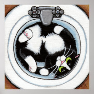 Ajuste ajustado (v3) en marrón   Arte de gato