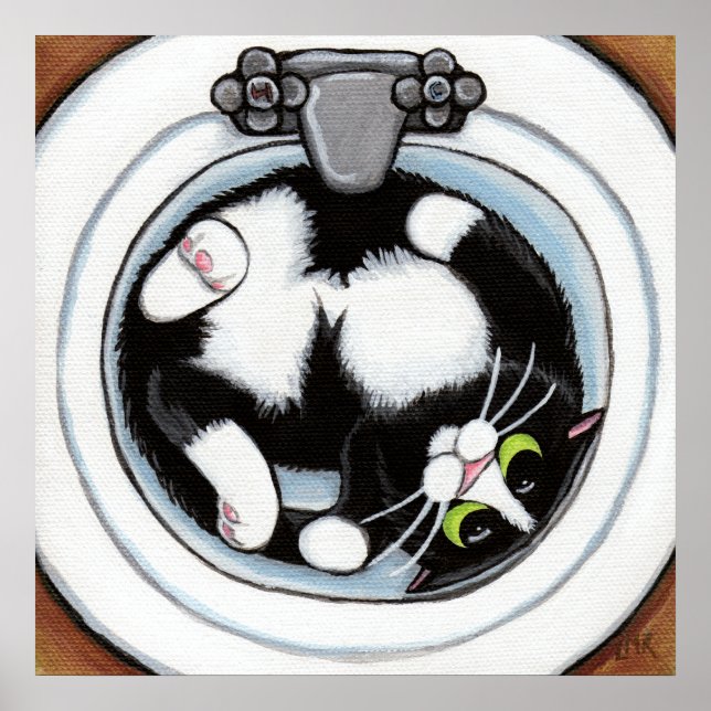 Ajuste ajustado (v3) en marrón | Arte de gato (Frente)