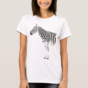 Ajuste de cebra alrededor de la camiseta