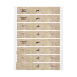 Ajuste de escayola vintage alrededor de la etiquet