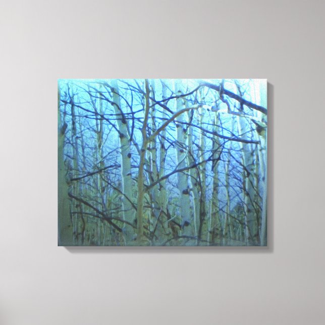 Ajuste de lienzo de fondo azul del árbol de álbume (Anverso)