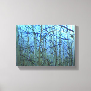 Ajuste de lienzo de fondo azul del árbol de álbume