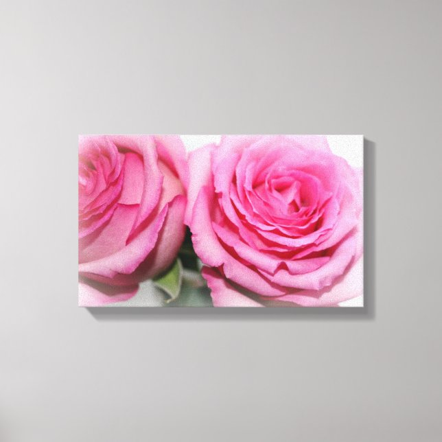 Ajuste de lienzo de rosas rosadas (Anverso)