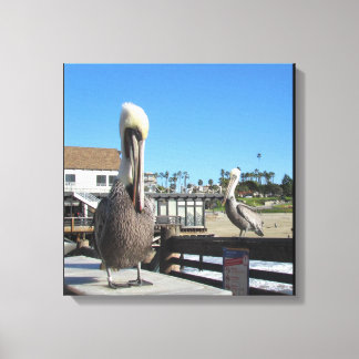 Ajuste de lienzo - Pelicans on Pier
