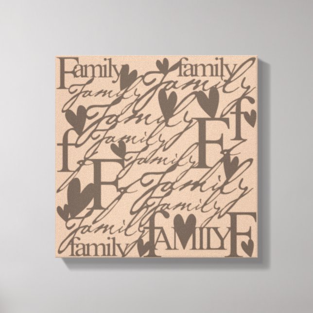 Ajuste de lienzo Personalizado de amor familiar (Anverso)