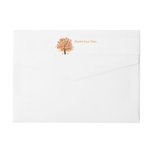 Ajuste de otoño alrededor de la etiqueta de correo