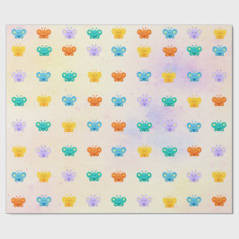 Ajuste de regalo de mariposa pastel - Papel de env