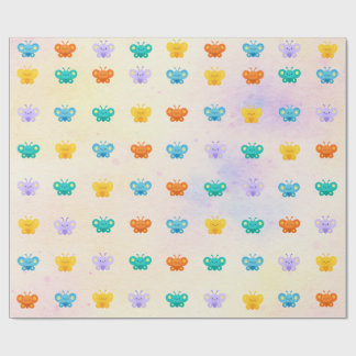 Ajuste de regalo de mariposa pastel - Papel de env