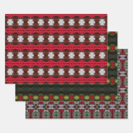 Ajuste de regalo de papel de hoja de Navidades tra