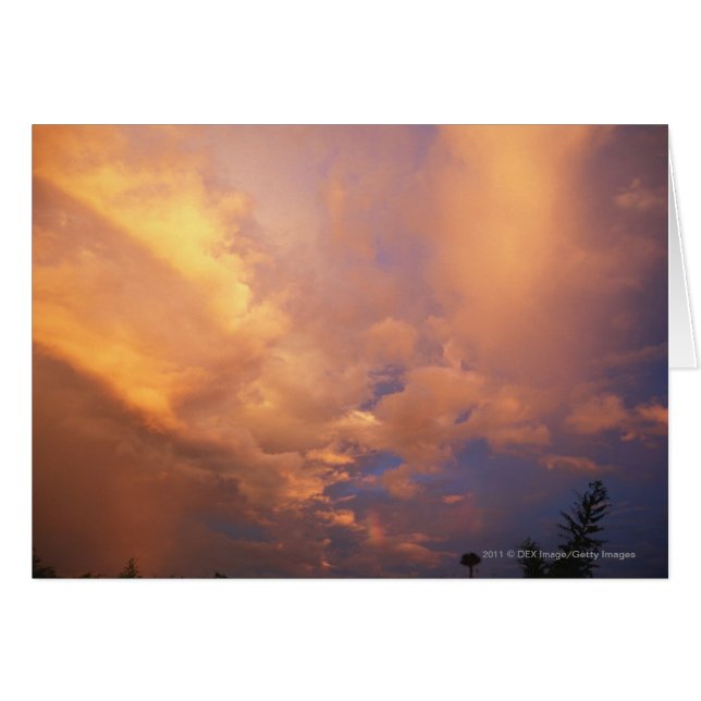 Ajuste de Sun detrás de las nubes (Anverso (Horizontal))