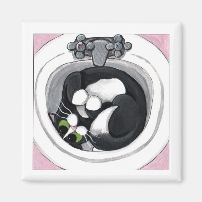 Ajuste estrecho - imán para gato negro (Frente)