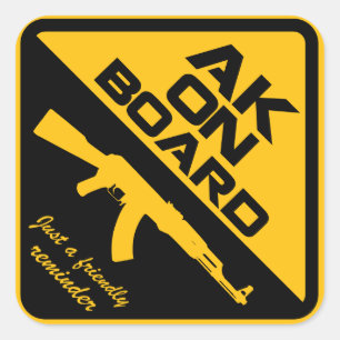 AK47 En El Pegatina A Bordo