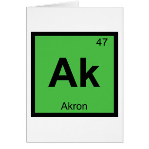 Ak - Akron Ohio Química Símbolo de la Tabla Periód
