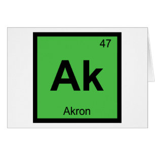 Ak - Akron Ohio Química Símbolo de la Tabla Periód