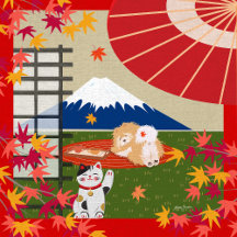 AKI Chow Furoshiki envoltura bandana de tela