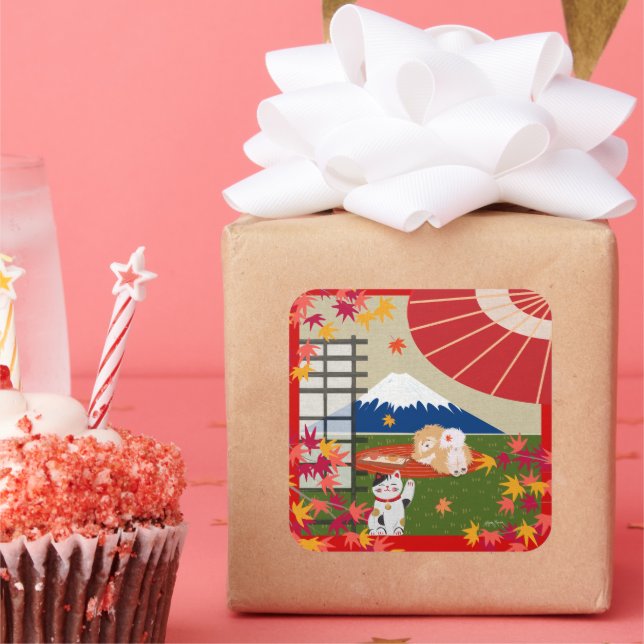 AKI - Chow pegatinas - elegir tamaño (Fiesta)