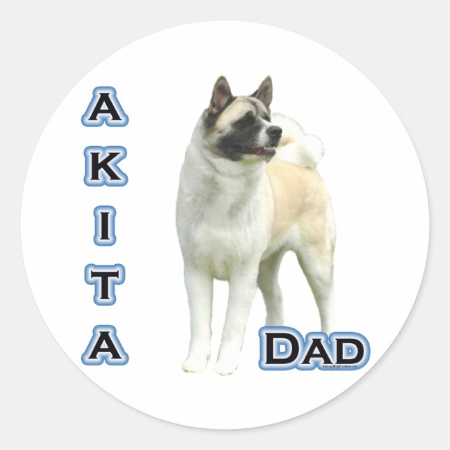 Akita Dad 4 - Pegatina (Anverso)