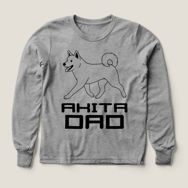  Akita Dad T-Shirt (Diseño frontal)