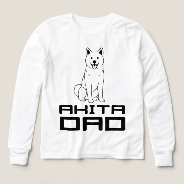  Akita Dad T-Shirt (Diseño frontal)