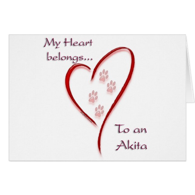 Akita Heart Pertenece (Anverso (Horizontal))