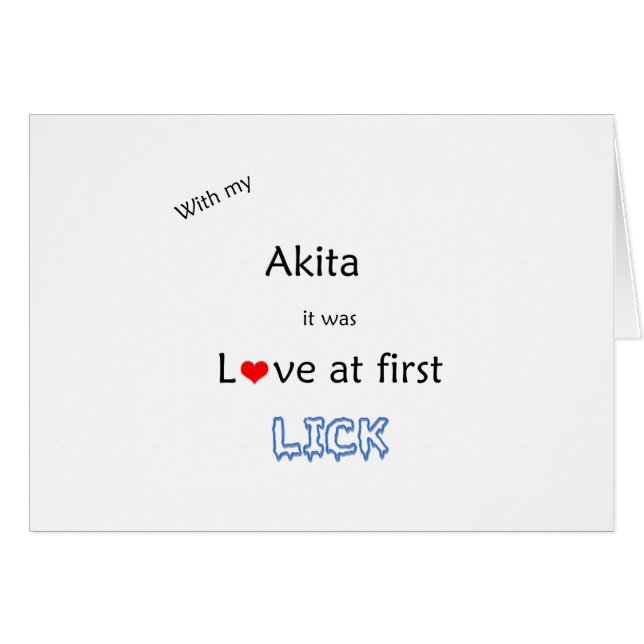Akita Lick Design (Anverso (Horizontal))