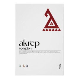 Akrep (Escorpión) Poster turco de Motif