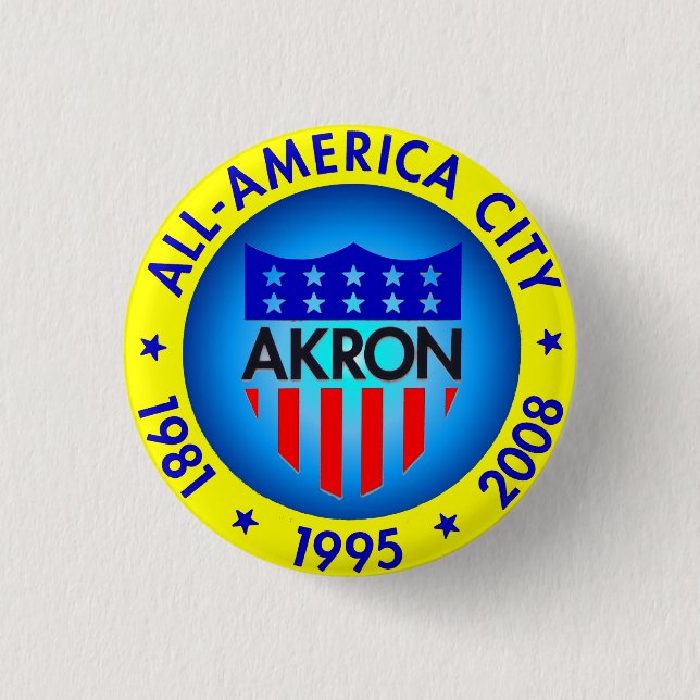 Akron todo el botón americano de la ciudad (Anverso)