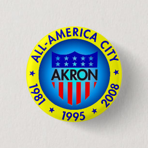 Akron todo el botón americano de la ciudad