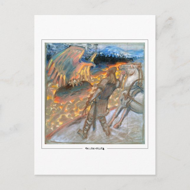 Akseli Gallen-Kallela #355 - postal Bella Artes (Anverso)