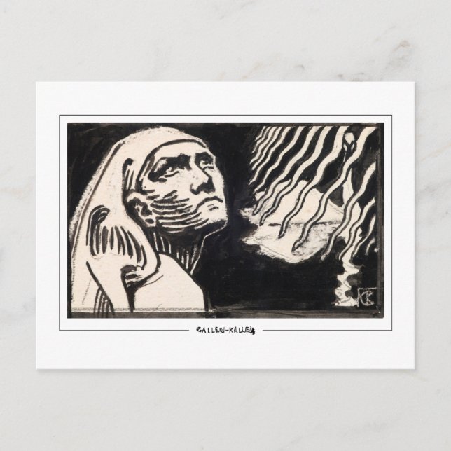 Akseli Gallen-Kallela #399 - postal Bella Artes (Anverso)