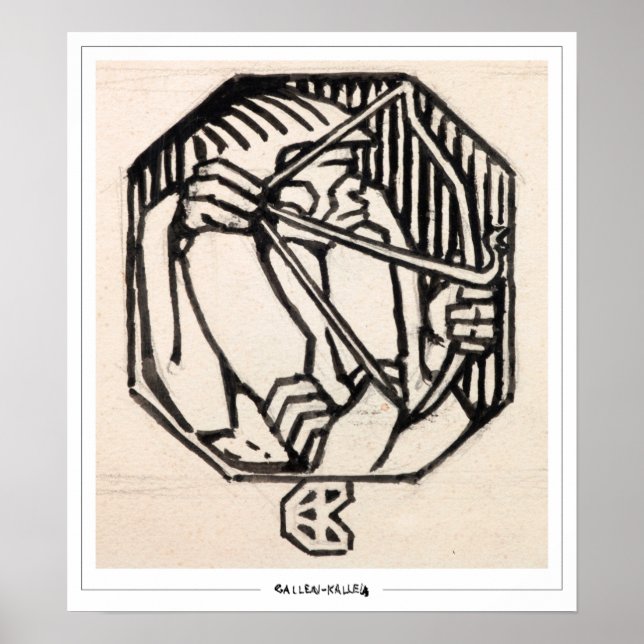 Akseli Gallen-Kallela Zedign Poster de Arte #226 (Frente)