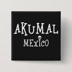 Akumal Mexico Design - botón cuadrado
