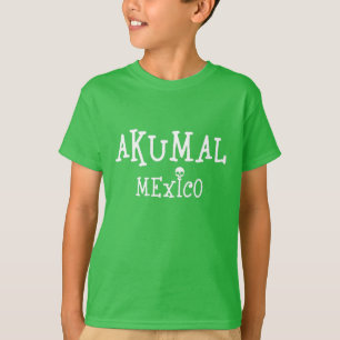 Akumal Mexico Design - Camiseta básica para niños