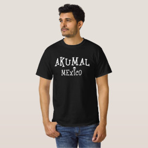 Akumal Mexico Design - Camiseta de valor masculina