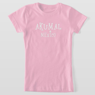 Akumal Mexico Design - Camiseta fina de Jersey par