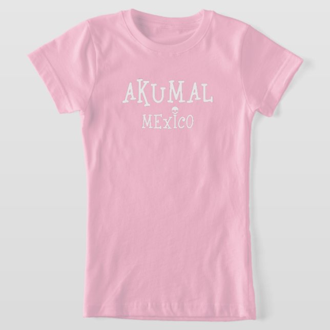 Akumal Mexico Design - Camiseta fina de Jersey par (Distribución)