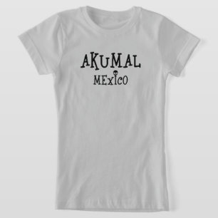 Akumal Mexico Design - Camiseta fina de Jersey par