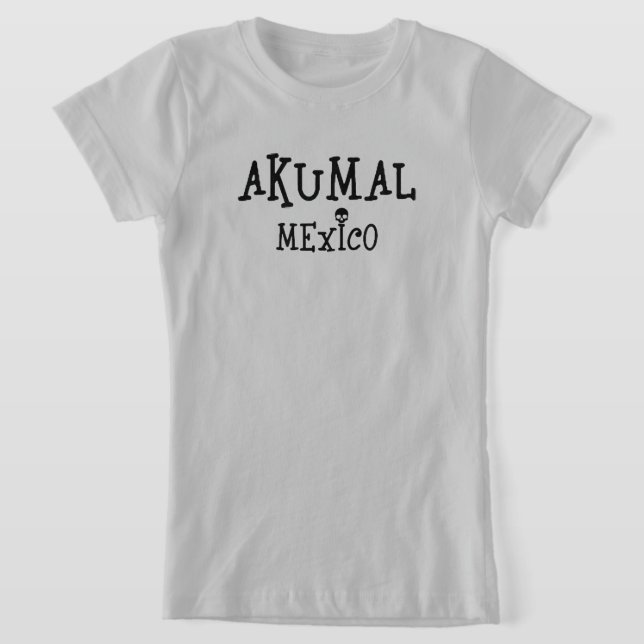Akumal Mexico Design - Camiseta fina de Jersey par (Distribución)