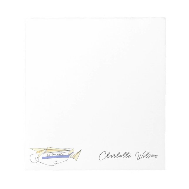 Al Bloc de notas del avión de papel lunar (Frente)