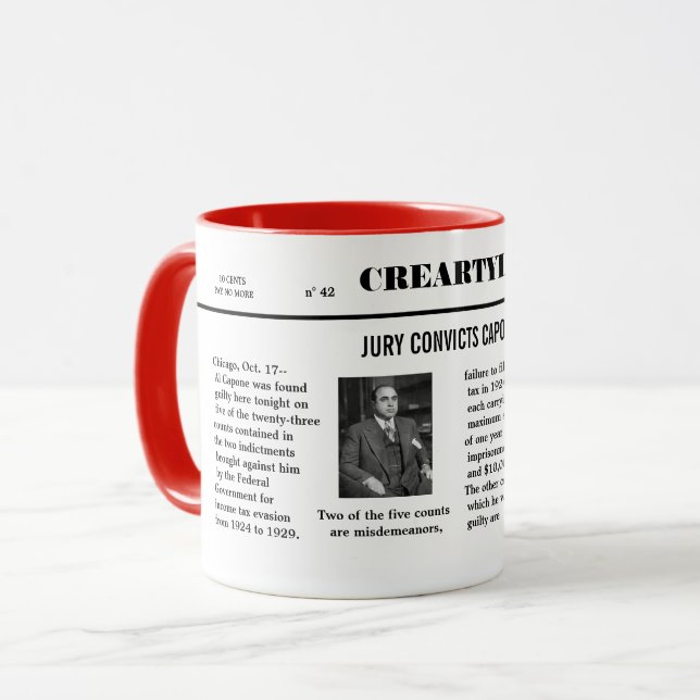Al Capone condenó la taza (Anverso izquierdo)