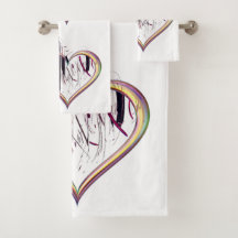 Al corazón, sé verdadero juego de toallas de baño