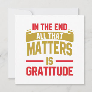 Al final, todo lo que importa es gratitud