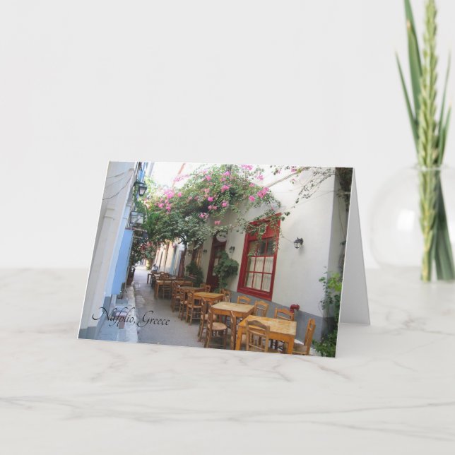 Al Fresco, Nafplio, Grecia - tarjeta (Anverso)