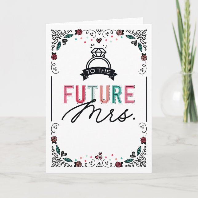 Al futuro Tarjeta De Ducha De La Señora Bridal (Anverso)