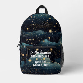 Al humano detrás de mí mochila Personalizado - cie