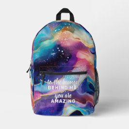 Al humano detrás de mí mochila Personalizado - Gal