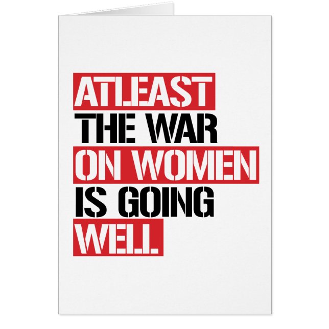 Al menos la guerra contra las mujeres va bien (Frente)