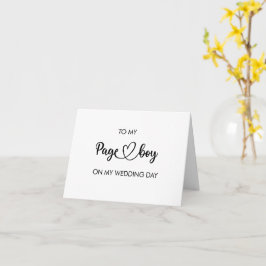 Al niño de mi página en mi tarjeta plegada del día